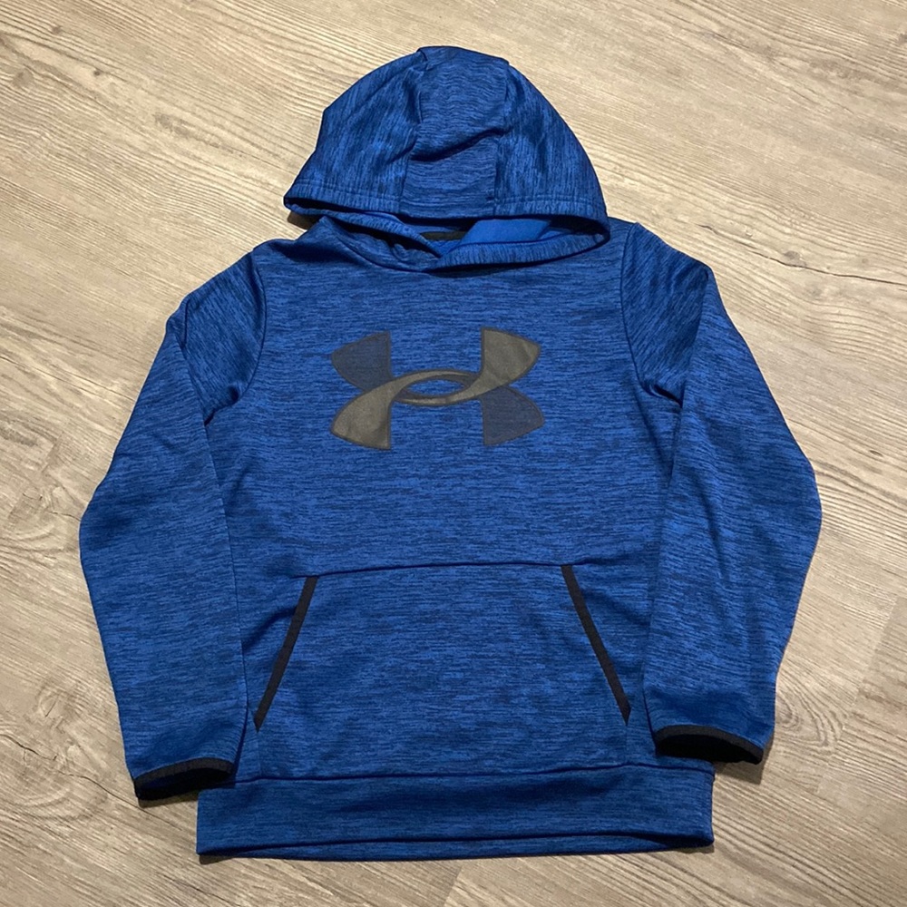 Under armor black and blue sweatshirt youth kids size Medium